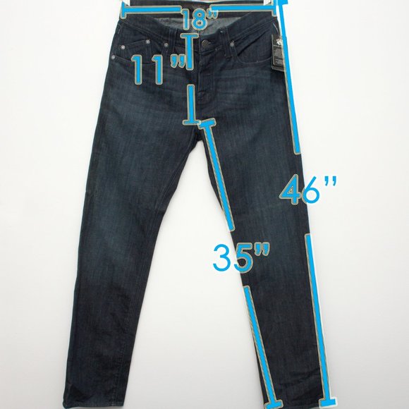 Rock Republic Colburg Lowrise Skinny Jeans Size 36 Heracles Blue Button Fly - Picture 3 of 9